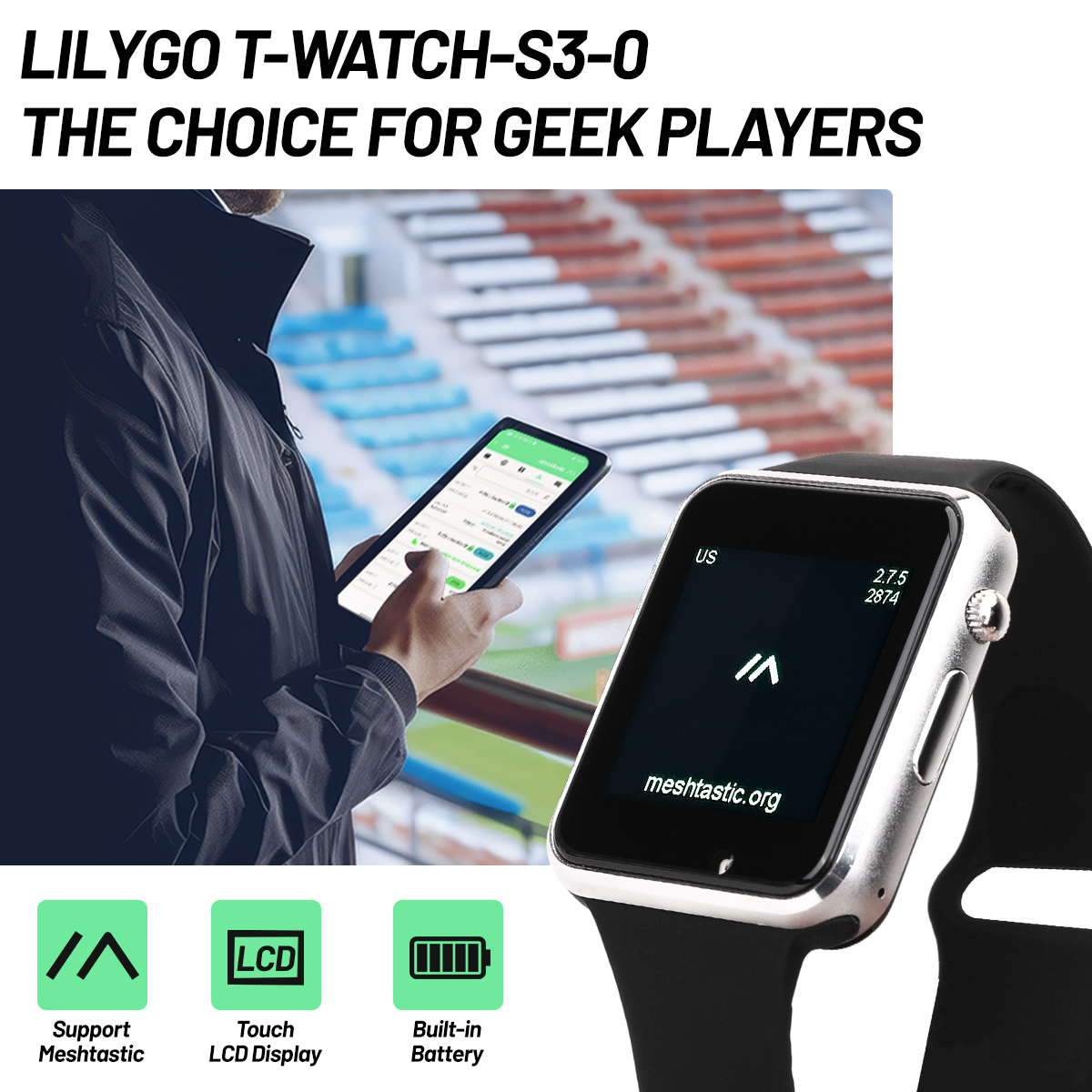 Ttgo T Watch - T-Watch-S3 ESP32-S3 Entwicklungsboard LILYGO LoRa Meshtastic