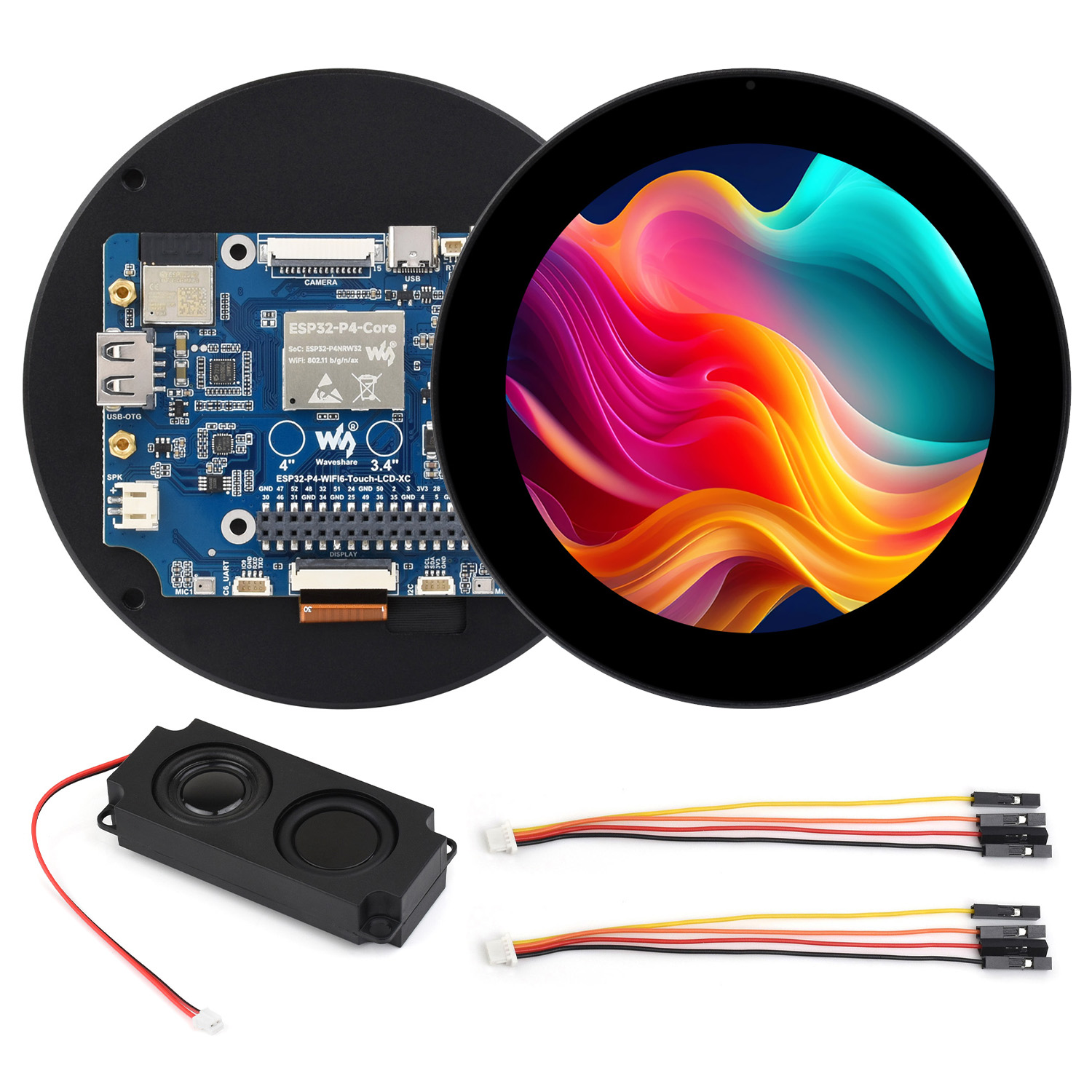 Doit Esp32 - ESP32-P4 3,4/4 Zoll rundes Touch-Display-Entwicklungsboard, 800