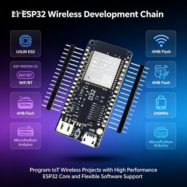Lolin D32 - Wemos LOLIN D32 V1.0.0 ESP32-Board, ESP-WROOM-32